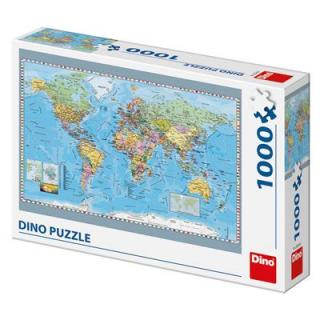 DINO POLITICKÁ MAPA SVĚTA 1000 Puzzle NOVÉ