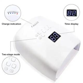 Cordless 48w Sun S10 White Rechargeable Portable Handheld Led Manicure Art UV Lamp Nail Dryer