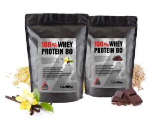 AKCE 1+1 Protein 100% Whey 80 VALKNUT 2 kg různé příchuti Příchuť: Banán + Banán, Obsah balení: 2 x 1000 g