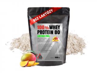 Protein 100% Whey 80 koncentrát bez laktózy VALKNUT 1000 g různé příchuti Příchuť: Mango, Obsah balení: 1000 g