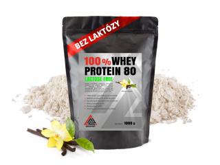 Protein 100% Whey 80 koncentrát bez laktózy VALKNUT 1000 g různé příchuti Příchuť: Vanilka, Obsah balení: 1000 g