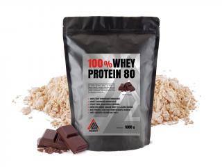 Protein 100% Whey 80 syrovátkový koncentrát VALKNUT 1000 g v prášku různé příchuti Příchuť: Čokoláda, Obsah balení: 1000 g