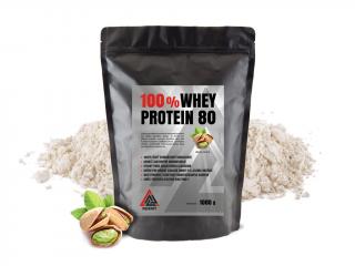 Protein 100% Whey 80 syrovátkový koncentrát VALKNUT 1000 g v prášku různé příchuti Příchuť: Pistácie, Obsah balení: 1000 g