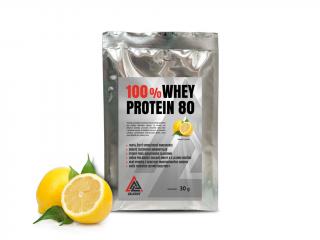 Protein 100% Whey 80 syrovátkový koncentrát VALKNUT 30 g Příchuť: Citron, Obsah balení: 30 g