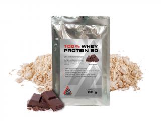 Protein 100% Whey 80 syrovátkový koncentrát VALKNUT 30 g Příchuť: Čokoláda, Obsah balení: 30 g