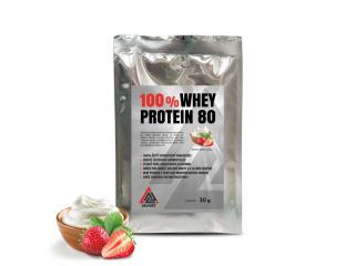 Protein 100% Whey 80 syrovátkový koncentrát VALKNUT 30 g Příchuť: Jogurt/Jahoda, Obsah balení: 30 g