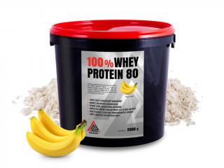 Whey Protein 80 syrovátkový koncentrát VALKNUT 2 kg v prášku různé příchuti Příchuť: Banán, Obsah balení: 2 Kg