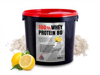 Whey Protein 80 syrovátkový koncentrát VALKNUT 2 kg v prášku různé příchuti Příchuť: Citron, Obsah balení: 2 Kg