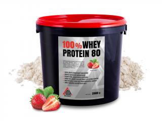 Whey Protein 80 syrovátkový koncentrát VALKNUT 2 kg v prášku různé příchuti Příchuť: Jahoda, Obsah balení: 2 Kg