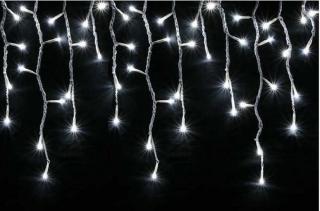 Vnitřní LED vánoční závěs - studená bílá, 5m, 210 LED,  se záblesky, propojovatelný