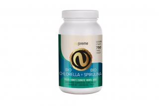 BIO Chlorella + BIO Spirulina 750 tablet - Nupreme 150g