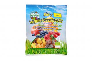 Bonbóny ovocné Veggie Beeren Mix bez želatiny BIO, vegan - Ökovital 80g