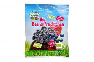 Bonbóny ovocné Veggie Beerenfrüchten bez želatiny BIO, vegan - Ökovital 80g