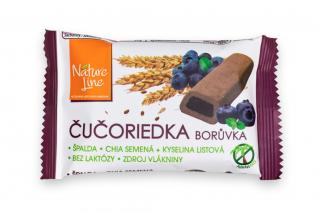 Čučoriedka - celozrnné sušenky s borůvkovou náplní - Nature Line 50g