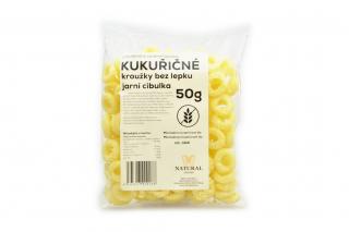 Kukuřičné kroužky jarní cibulka - bez lepku - Natural 50g