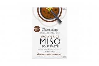 Miso instatní polévka s hnědou rýží 60g - Clearspring 4x15g