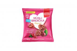 Müsli srdíčka křupavá s brusinkou a višní - Semix 50g