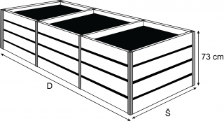 Kompostér DoSadu výška 73 cm Délka: 100 cm, Šířka: 100 cm