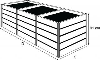 Kompostér DoSadu výška 91 cm Délka: 120 cm, Šířka: 140 cm