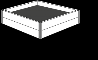 Záhony výška 30 cm Délka: 140 cm, Šířka: 140 cm