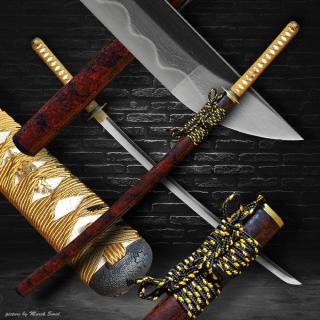 Gold Musashi Japanese Katana - T-10 Steel, Yokote - Choji Hamon