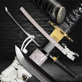 katana Egg Manji T-10 Carbon Steel, Real Choji Hamon, Yokote