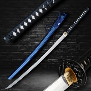 katana HANAZUKE - 2,30 Shaku, překládaná ocel AISI 1075, leštěná imitace hamonu, Yokote