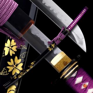 katana Keshinomi z uhlíkové oceli T-10, Yokote, Choji hamon