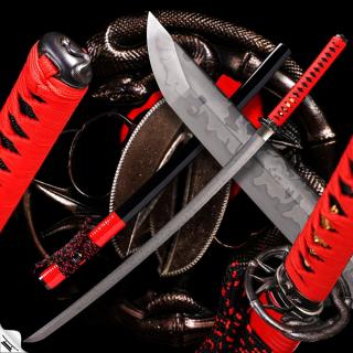 Reddo Japanese Katana - T-10 Steel, Yokote - Real Hitatsura Hamon