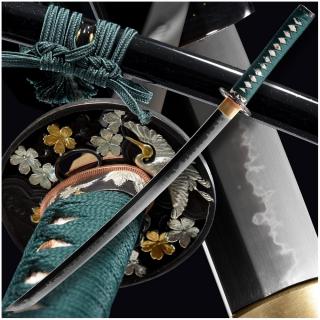 TORI Japanese Wakizashi - T-10 Steel, Yokote - Choji Hamon