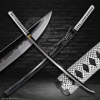 Watter Dragon Japanese Katana - T-10 Steel, Yokote - Choji Midare Hamon