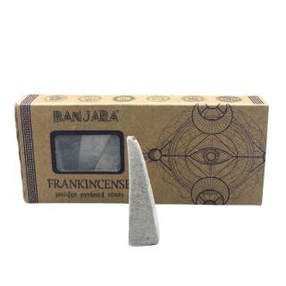 Banjara Pyramidové Kadidlo 10ks - Frankincence (Pyramidové kadidlo je ideální pro chvíle meditace, wellness, nebo kdykoliv když je potřeba nechat odpočinout vaše tělo a načerpat energii)