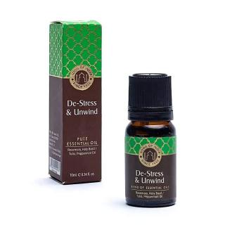 De Stress Unwind 10ml | Směs Esenciálních olejů proti stresu (Špičkový Esenciální Olej "De-Stress  Unwind" – Směs pro Uvolnění a Relaxaci od Song of India, použitelná do aroma lamp a aroma difuzérů)