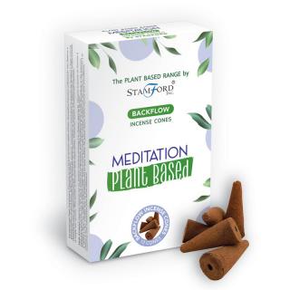 Meditace - Prémiové Rostlinné Vonné Kužely Tekoucí dým 12ks