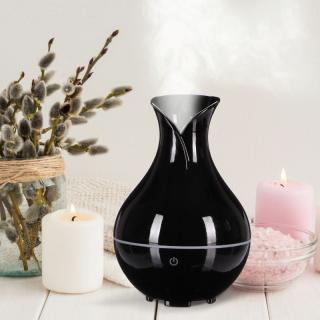 Ultrazvukový Aroma Difuzér Monet 200ml černý lesk + LED podsvícení Časovač, Elektrické napájení