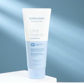 Missha Ultra Hyalon Super Aqua Čistící  Pěna S 10 Druhy Kys. Hyaluronové, 200 Ml