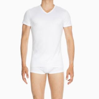 Pánské tričko HOM Classic V-neck bílé - L