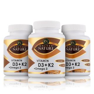 2+1 Vitamin D3+K2 MK-7+Omega 3 300 cps.