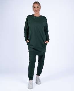 Moniel kojící tepláková souprava s dlouhou mikinou vel. L a XL Basic Dark Green