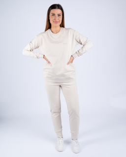 Moniel kojící tepláková souprava s krátkou mikinou vel.L a XL Basic Light Beige