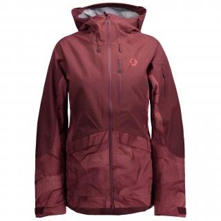 Dámská freeridová bunda SCOTT Jacket Ws Vertic 3L, amaranth red/amaranth red prt (vzorek) velikost: M