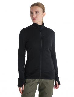 Dámská merino mikina ICEBREAKER Wmns 260 Quantum IV LS Zip, Black velikost: L