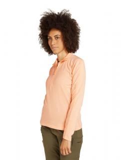 Dámská merino mikina ICEBREAKER Wmns 360 Realfleece Elem LS Half Zip, Sunstone velikost: M