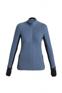 Dámská merino mikina ICEBREAKER Wmns Descender LS Zip, Dawn/Black velikost: L