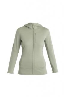 Dámská merino mikina s kapucí ICEBREAKER Wmns 260 Quantum IV LS Zip Ho, Lichen velikost: M