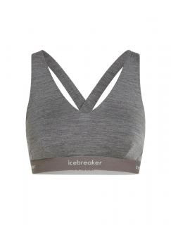 Dámská merino podprsenka ICEBREAKER Wmns 125 Cool-Lite Sprite Racerback Bra, Gritstone Heather velikost: S