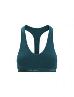 Dámská merino podprsenka ICEBREAKER Wmns Sprite Racerback Bra, Green Glory velikost: XS