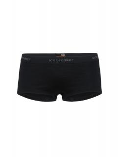 dámské merino kalhotky ICEBREAKER Wmns 200 Oasis Boy shorts, Black velikost: L