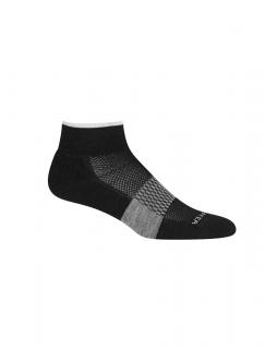 dámské merino ponožky ICEBREAKER Wmns Multisport Light Mini, Black/Snow/Metro Heather velikost: 35-37 (S)