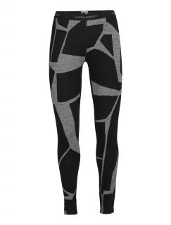 dámské merino spodky ICEBREAKER Wmns 250 Vertex Leggings  Landscapes, Black/J velikost: XL